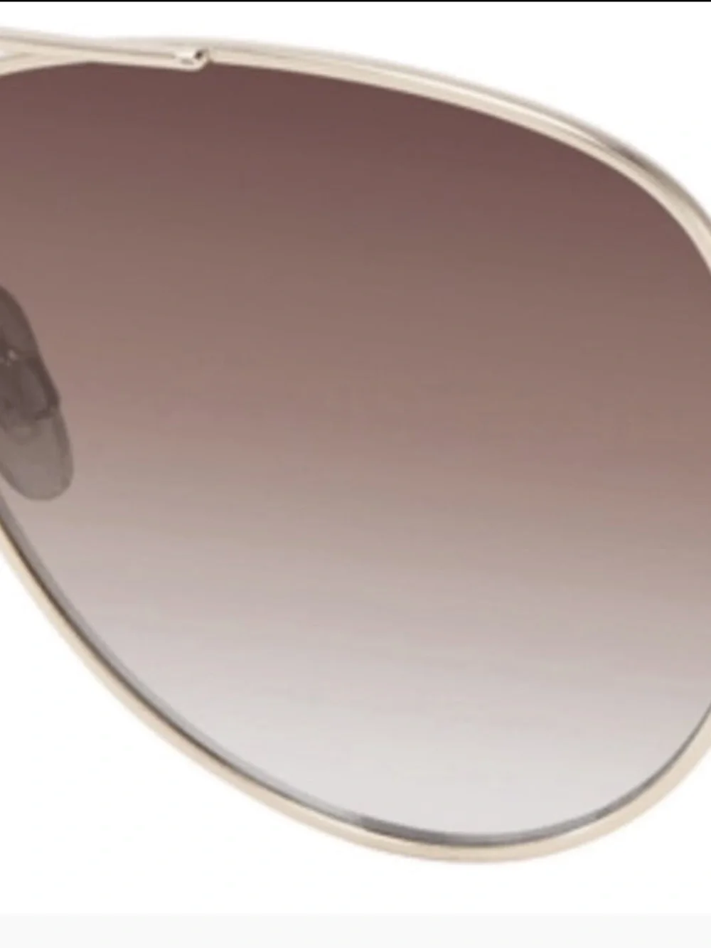 Steve Madden Gold Unisex Aviator Sunglasses